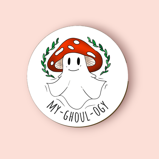 My-ghoul-ogy Ghost Mushroom Coaster