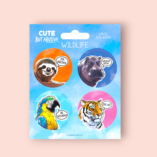 Cute But Abusive Wildlife Stickers