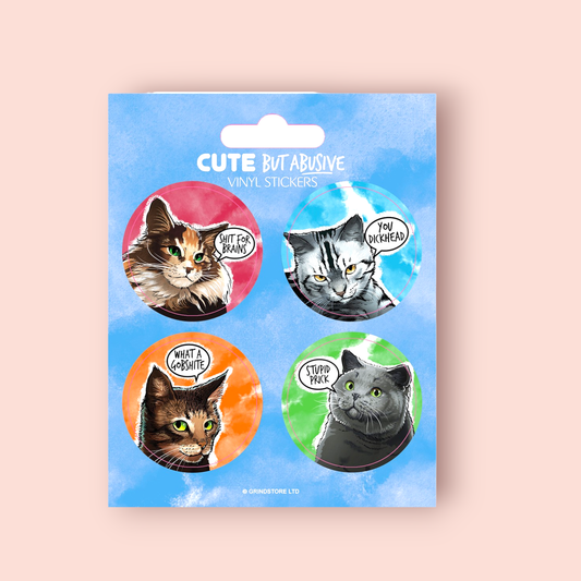 Cute But Abusive Cat Stickers