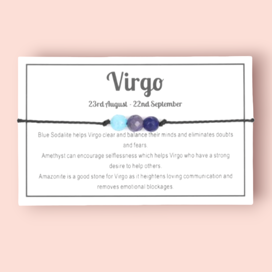 Zodiac Crystal Bracelet - Virgo