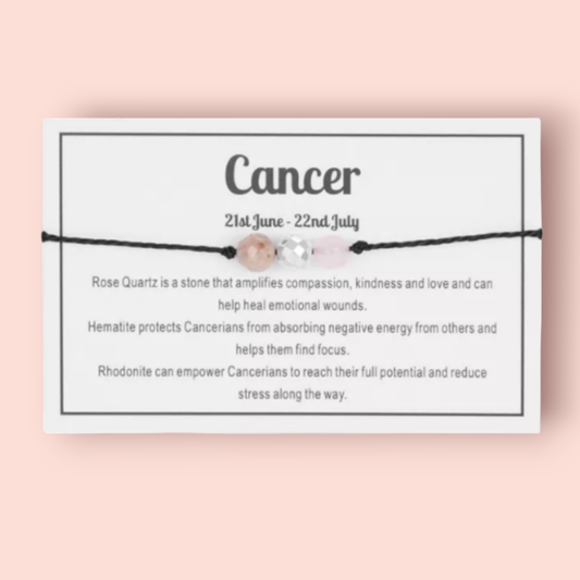 Zodiac Crystal Bracelet - Cancer
