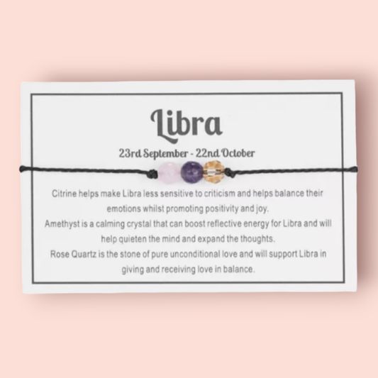 Zodiac Crystal Bracelet - Libra