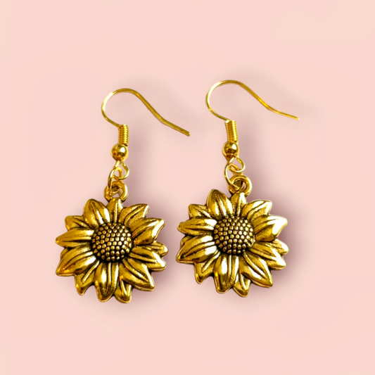 Sunflower Hook Earrings