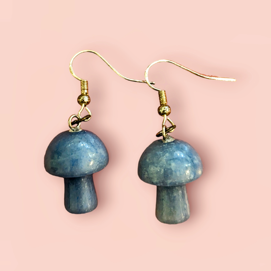 Angelite Mushroom Earrings