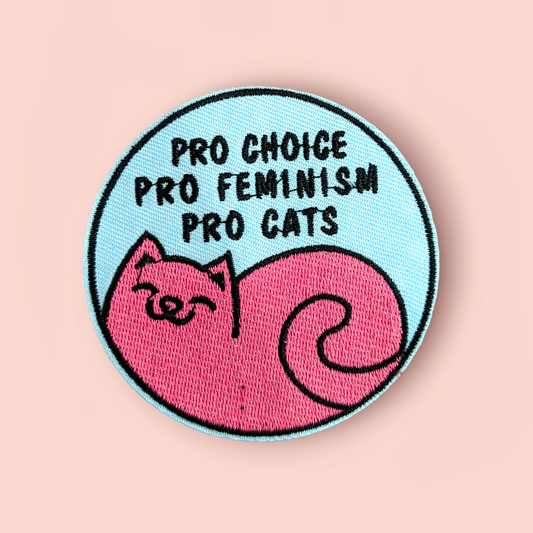Pro choice, Pro Feminism, Pro Cats Iron Patch