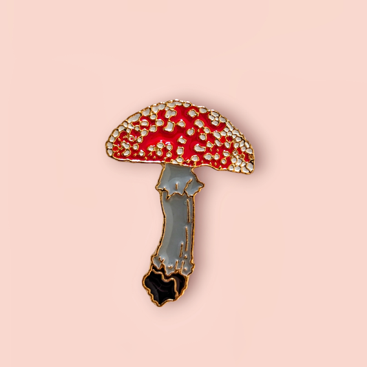 Mushroom Toadstool Pin