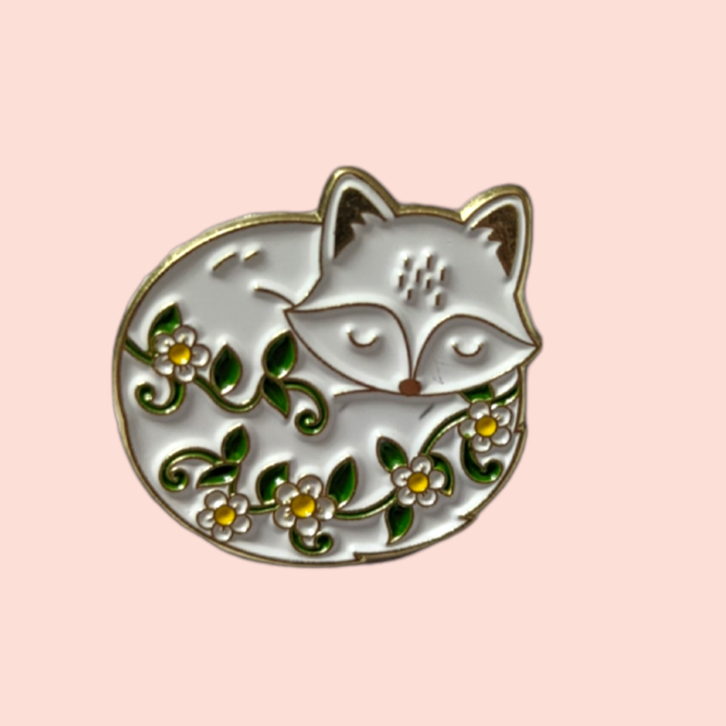 Floral Fox Pin