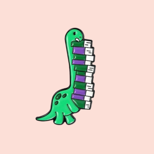 Dinosaur Reading Books Pin