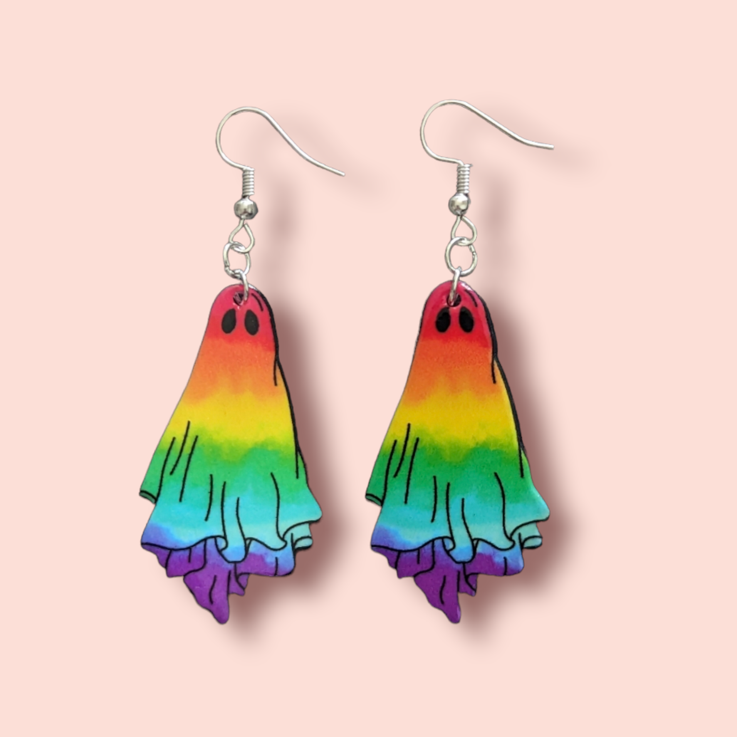 Rainbow Ghost Earrings