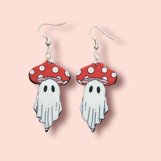 Mushroom Ghost Earrings