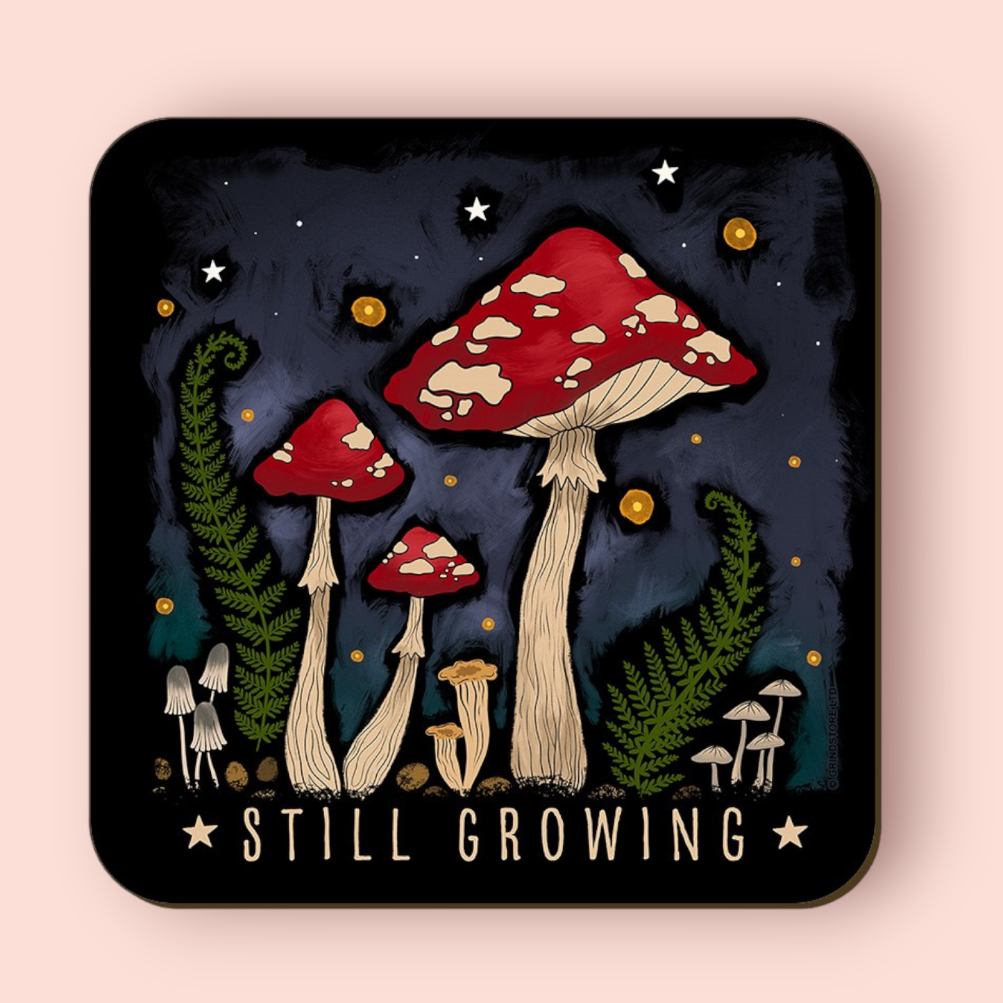 Mushroom Still Growing Coaster