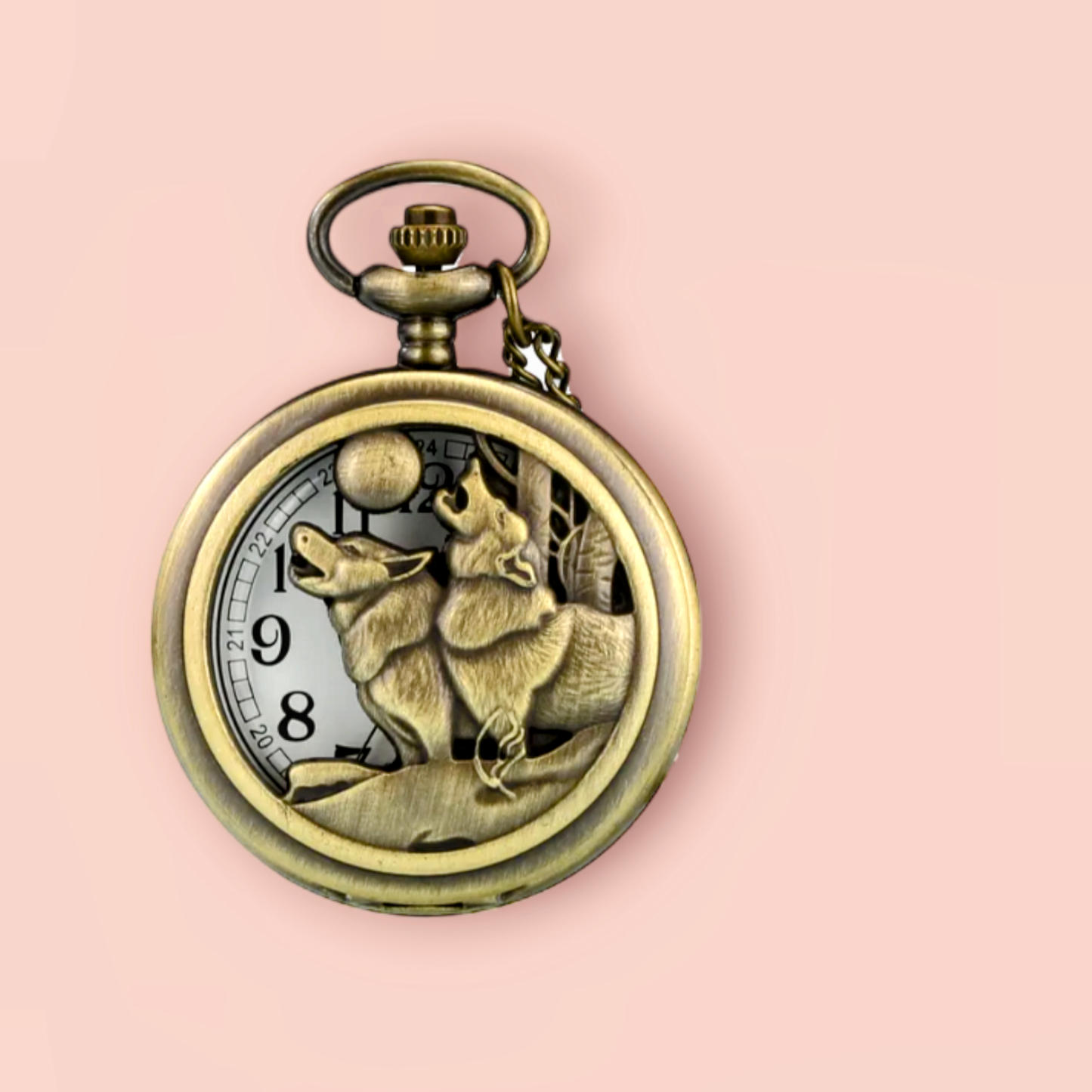 Howling Wolf Pocket Watch