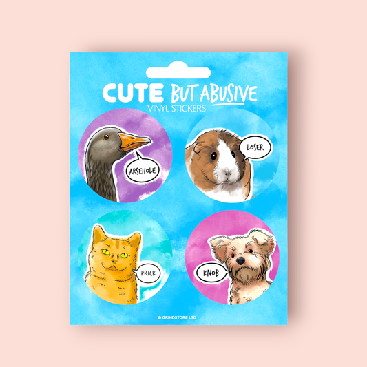 Cute But Abusive Animal Stickers