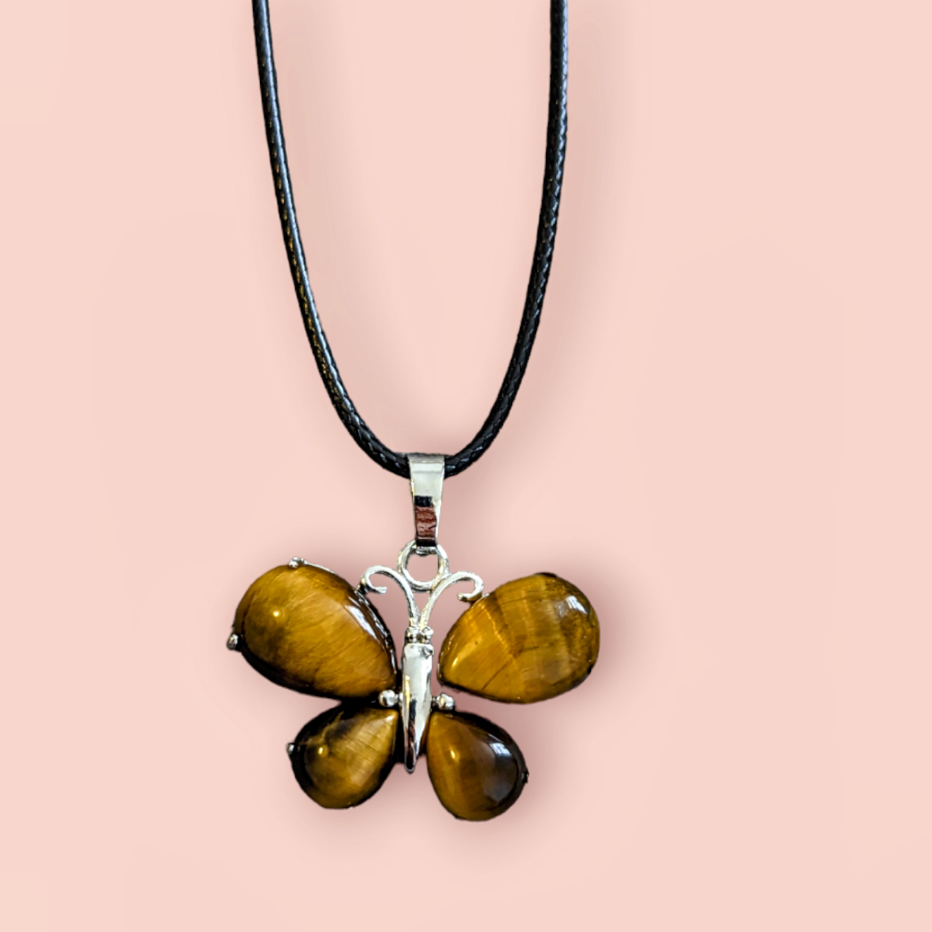 Tigers Eye Butterfly Necklace