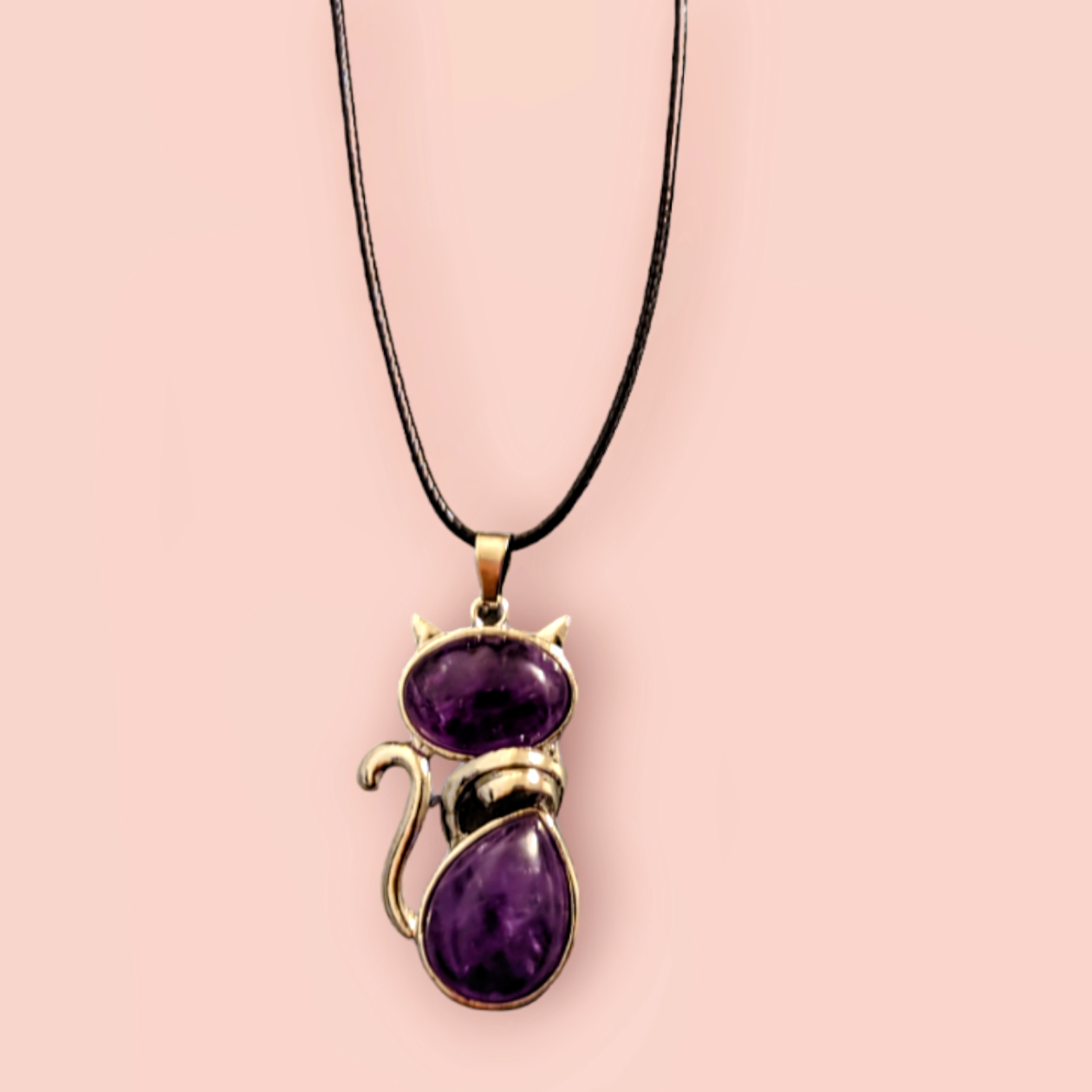 Amethyst Cat Necklace