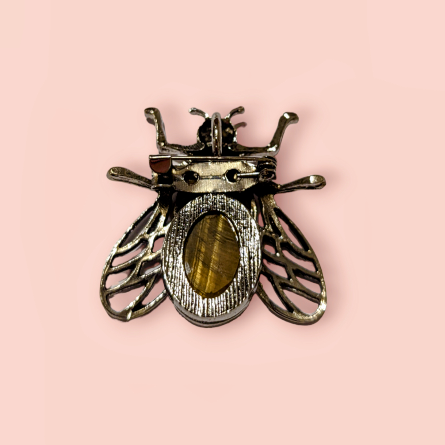 Tigers Eye Bee Brooch