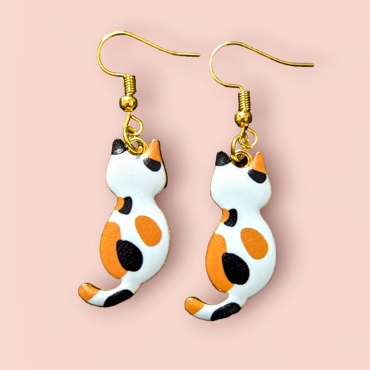 Calico Cat Earrings