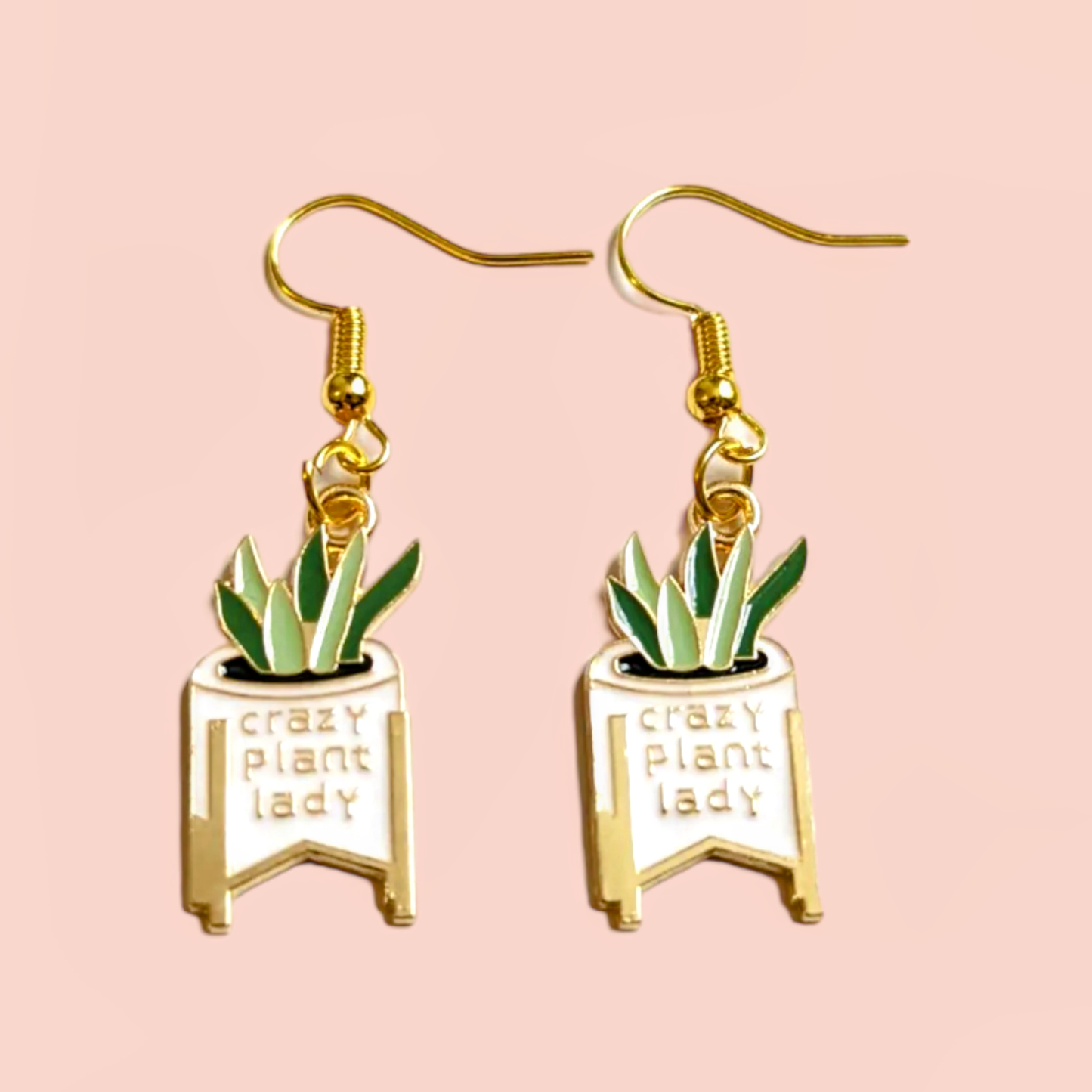 Crazy Plant Lady Hook Earrings