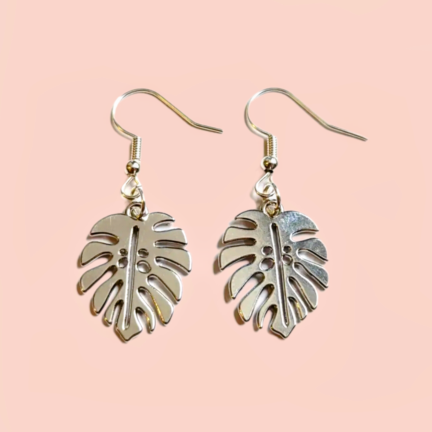 Monstera Leaf Hook Earrings