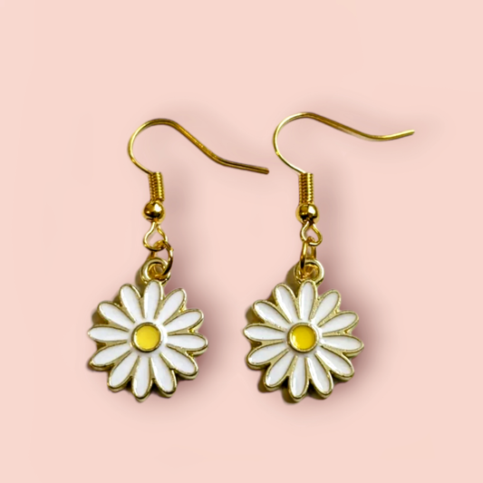 Daisy Flower Hook Earrings