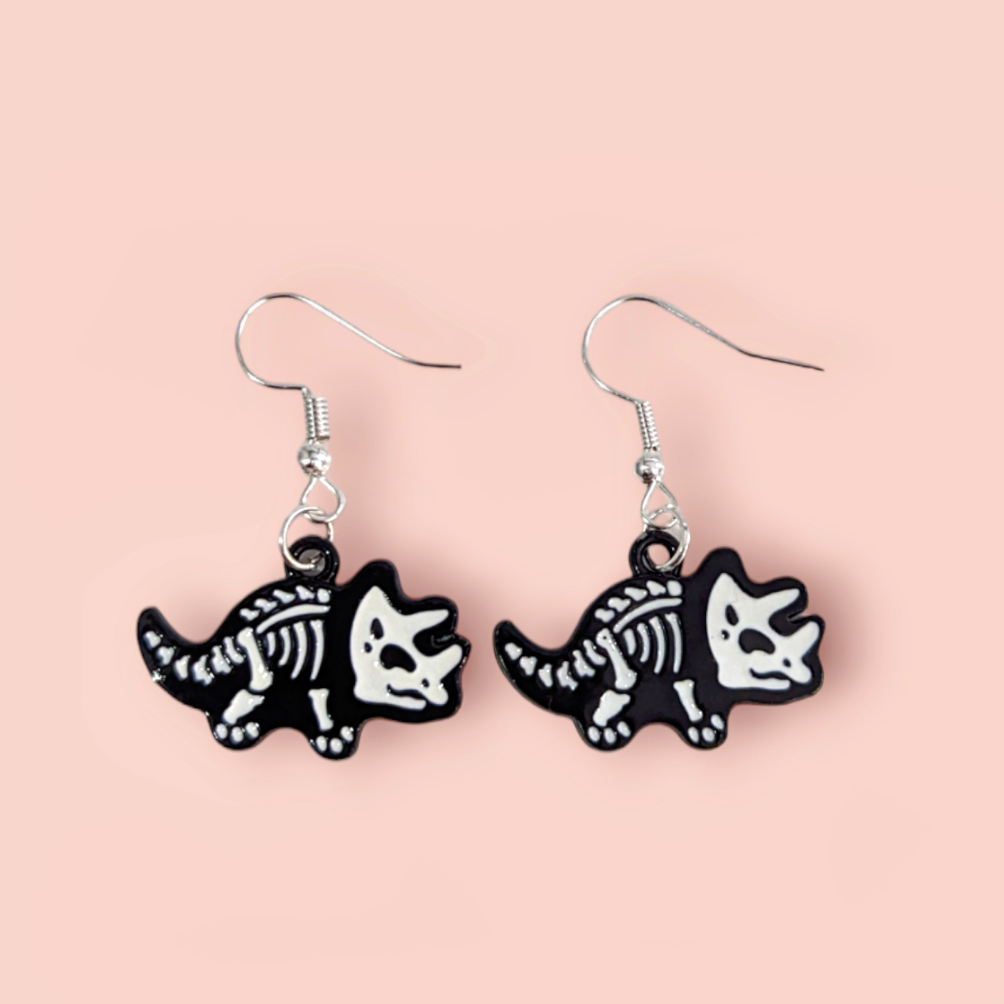 Dinosaur Skeleton Hook Earrings