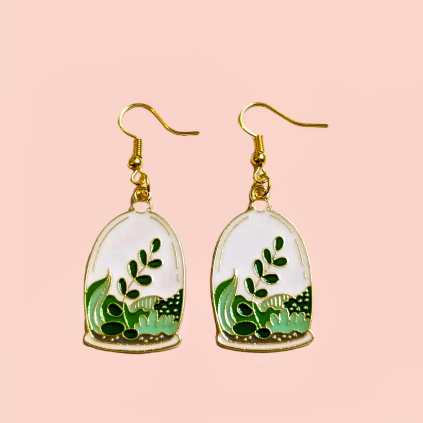 Terrarium Plant Hook Earrings