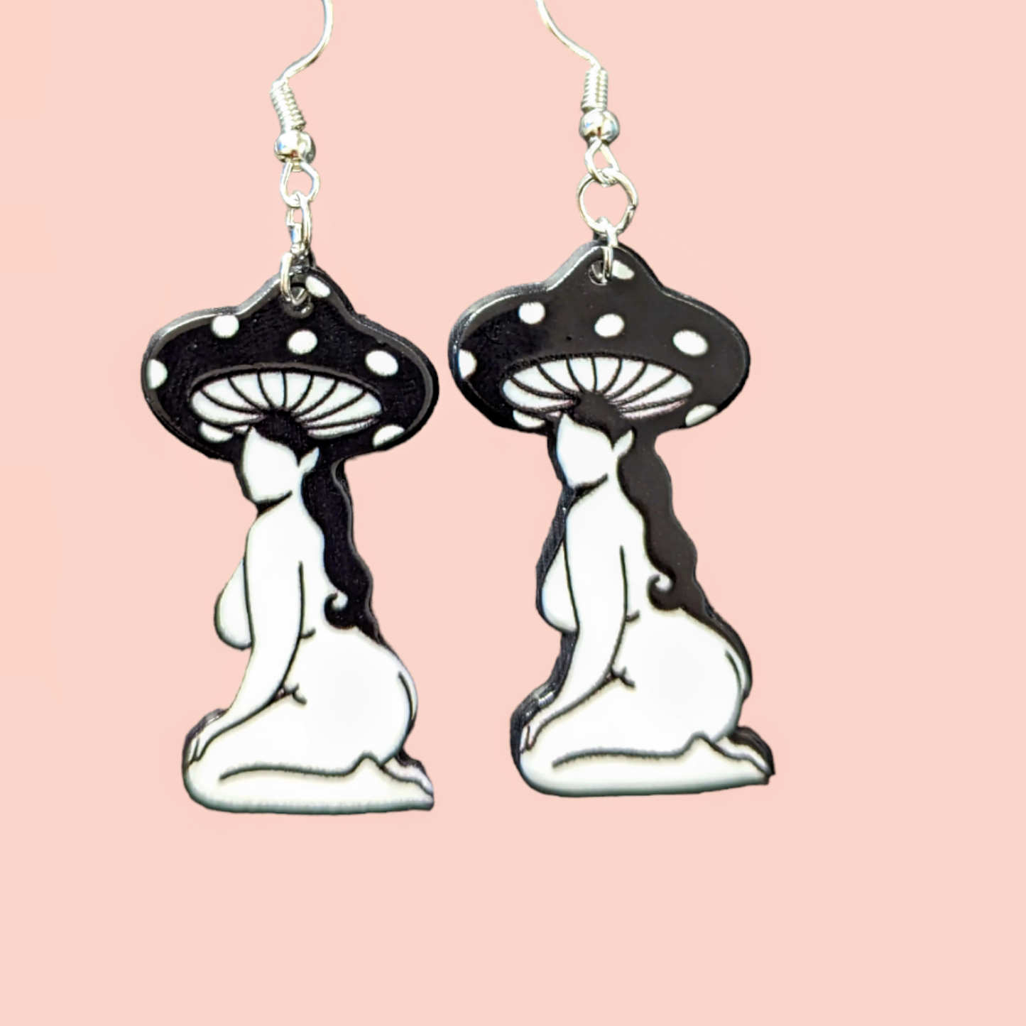 Mushroom Female Body Earrings