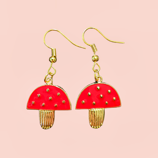 Mushroom Hook Earrings