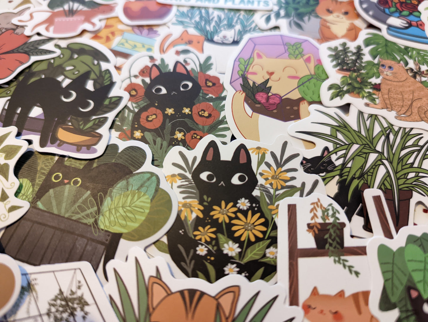 Cats and House Plants Sticker Pack